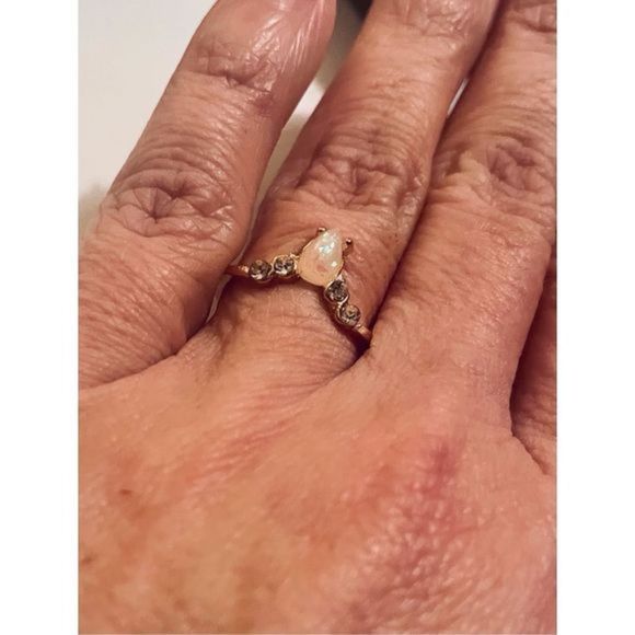 GOLD OPAL BOHO TWIST RING - Picture 2 of 5